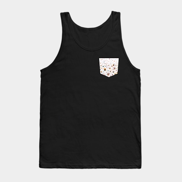 Pocket - INK SOFT FLOWERS SUNSHINE DEGRADE Tank Top by ninoladesign